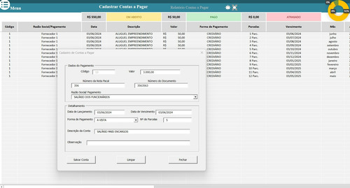 Planilha Controle Financeiro Para Óticas