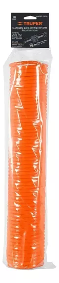  Manguera Tipo Resorte Para Compresor 1/4 Largo 15mt Color Naranja