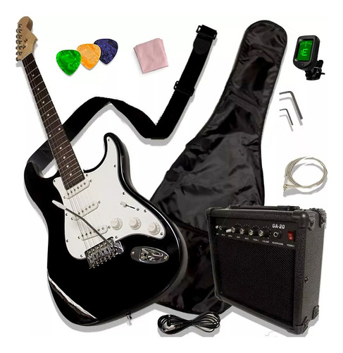 Kit De Guitarra Eléctrica Con 20w Amplificador Y Accesorios