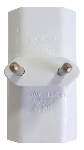 Adaptador De Tomada 3 Saídas 2p 10a 250v Com 15 Unid