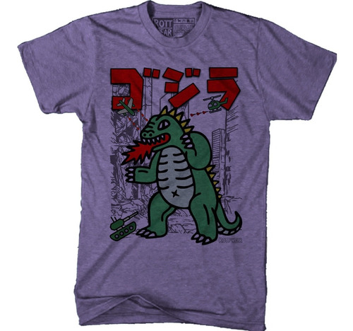 Godzilla Doodle Playera Hombre Rott Wear