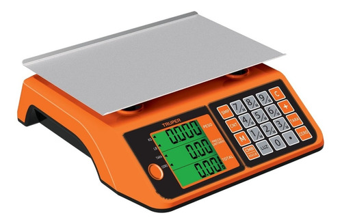 Báscula Comercial Digital 20kg Multifunción Truper Base-20 Color Naranja