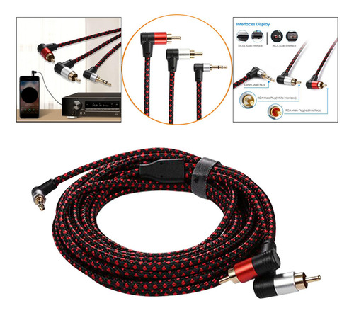 L Adaptador De Audio Auxiliar De 3,5mm A Cable 5 Metros