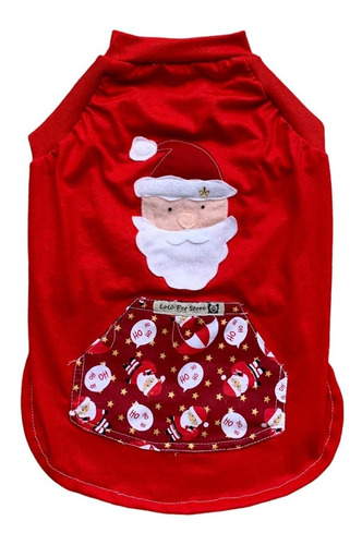 Roupa Cães Lolô - Macho - Natal Vermelho - Lolô Pet Store