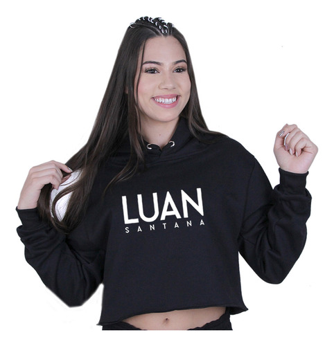 Cropped Moletom Feminino Luan Santana Blusa De Frio