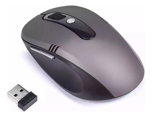 Mouse Sem Fio Wireless 2.4ghz Usb Notebook Pc Alcance 10m Cor Prateado