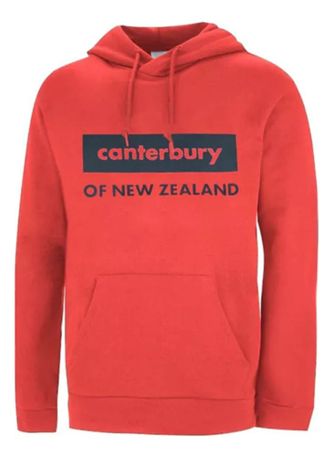 Buzo Canterbury Canguro Hoddie Over Size Rojo Algodon Frisa