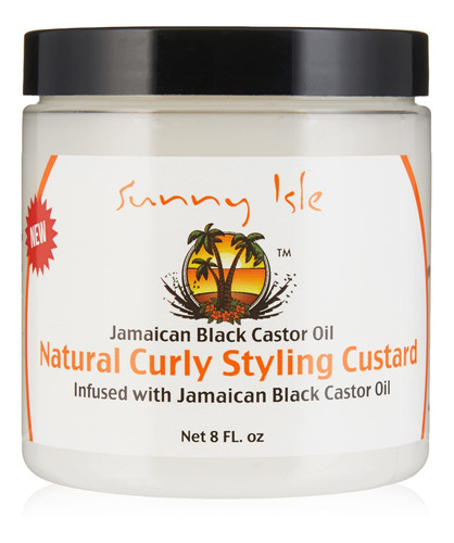 Sunny Isle Negro Aceite De Ricino, De Jamaica De Rizado Sty.