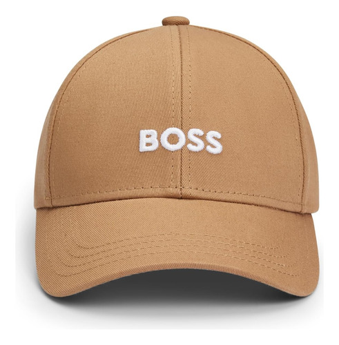 Boss Gorra Sarga Con Logo Central Atrevido Hombre, Camello,