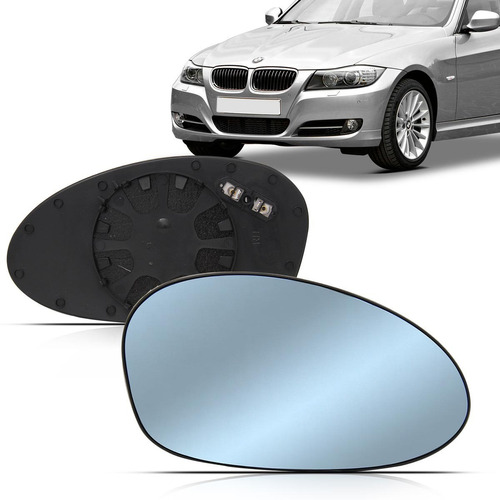 Lente Espelho Retrovisor Placa Bmw Serie 3 2006 A 2009