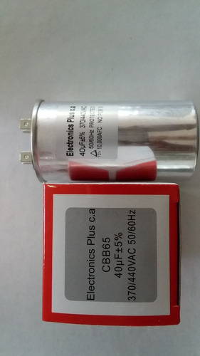 Capacitor Aire Acondicionado 40 Mf 370/440 Vac 50/60 Hz