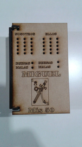 15 Cajas  Souvenir Truco Naipes Madera Fibrofacil