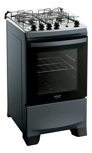 Fogão 4 Bocas Dako Supreme Mesa de Inox A Gás Titanium Bivolt