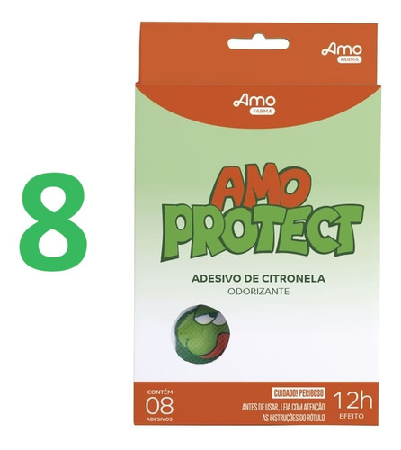 Kit Com 8 Caixas Amo Protect ® Adesivo Repelente Natural