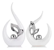 Comprar Estatua Cerámica Abstracta Blanca Para Decorar Salón De 25 C