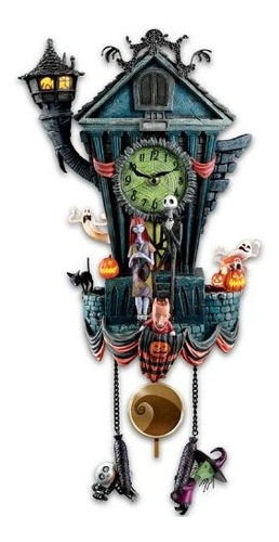 Reloj De Pared De Cucú Tim Burton Pesadilla Antes De Navidad