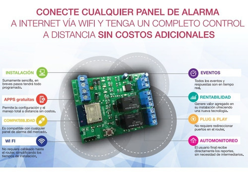 Imagen 3 de 6 de Comunicador Wifi Intercell Cloud Todas Alarma Domiciliaria