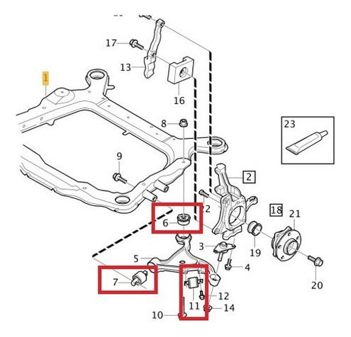 Bucha Da Bandeja Dianteira Volvo Xc70 2004