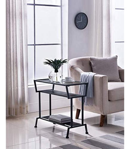 Kings Brand Furniture - Mesa Auxiliar Dosamantes Con Estante