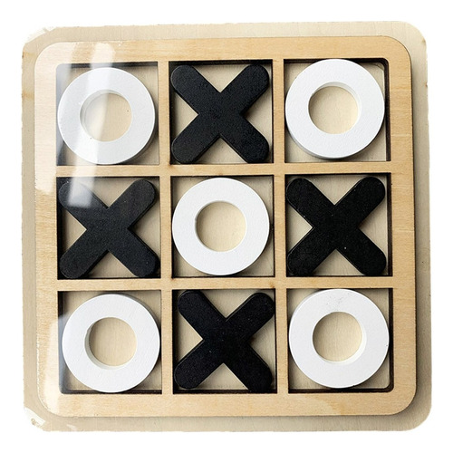 Juego De Mesa Madera Oxox Tic Tac Toe Rompecabezas De Mesa