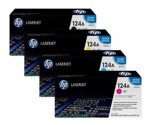 Toner Kit X4 Hp 124a Q6000-1-2-3 Originales + Resma