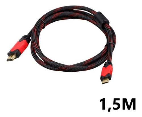 Cabo Adaptador Mini Hdmi 4k 1,50m Reforçado Nylon Kit 2 Un