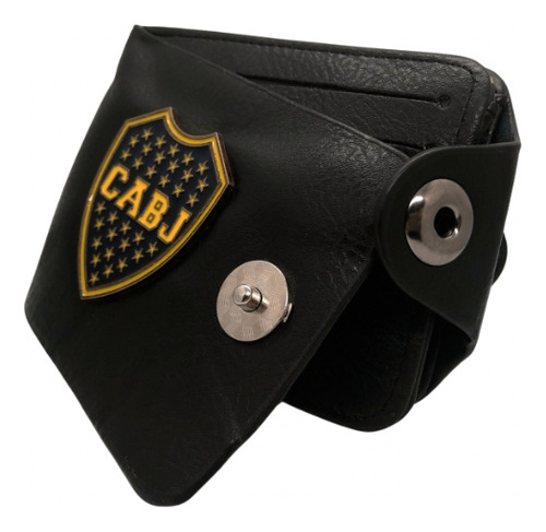 Billeteras De Hombre Futbol Con Broche Boca-river Negro Boca