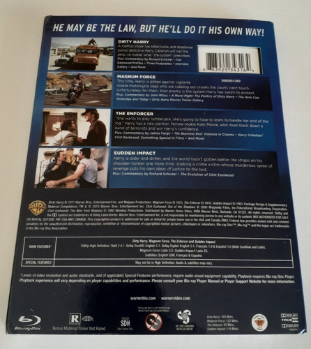 Dirty Harry Collection Blu-ray Nuevo Original
