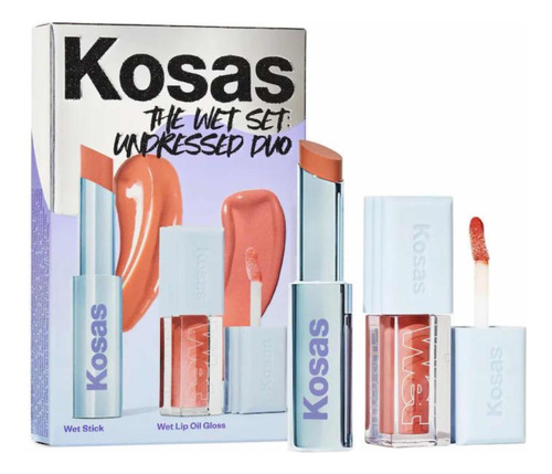 Kosas Set Bálsamo + Lip Oil The Wet Set Undressed Tonos Nude