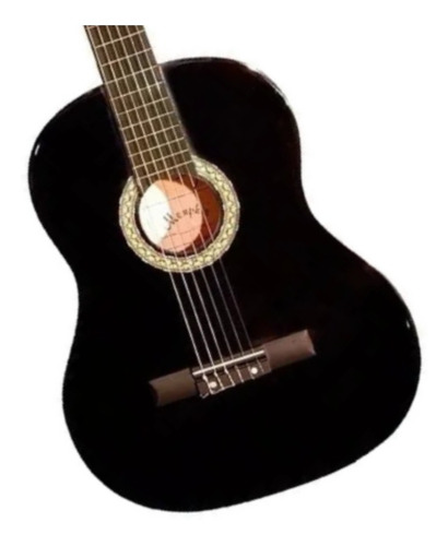 Imagen 2 de 2 de Guitarra criolla clásica Memphis 851 para diestros negra