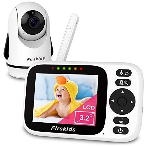 Firskids Video Monitor De Bebé Con Cámara Y Audio, 12k66