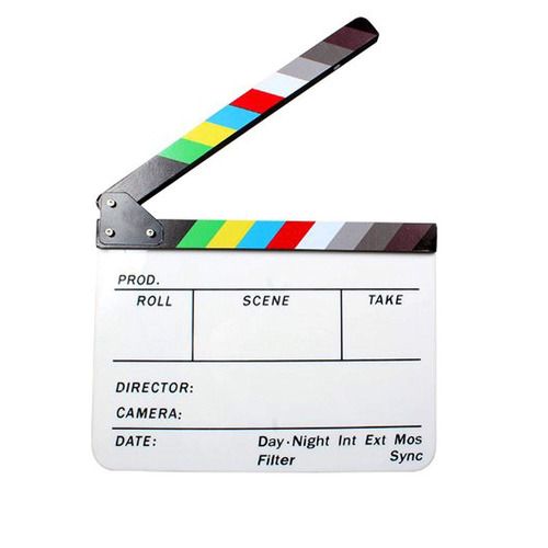 Claqueta Acrilica Magnetica Producciones Cine Video Clapper