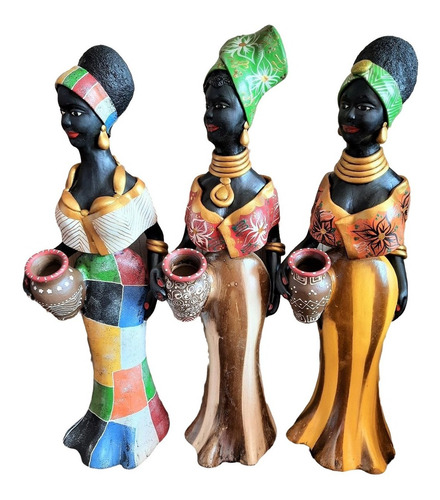 Imagem 7 de 9 de Boneca Africana Saia E Faixa Coloridas Artesanato Caruaru