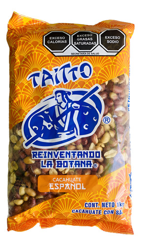 Cacahuate Español Taitto 1 Kg Cacahuate Con Sal Deliciosos
