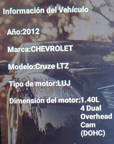 Computadora De Motor Chevrolet Cruze 2012 1.4l 12647241 Aa4r (Usado)