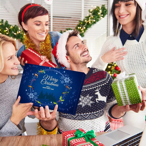 Set De 24 Piezas Con Calendario De Adviento Navideño, Cebo Y