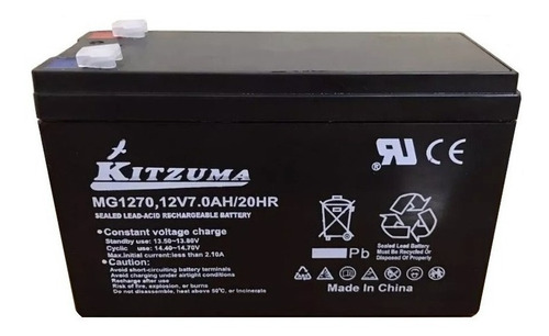 Imagen 1 de 8 de Bateria Alarma 12v 7ah 7a Recargable Leds Ups Garantia 1 Año