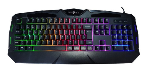 Teclado Semi-mecânico Gamer Jogos Preto Tekone Pc200 Led Rgb