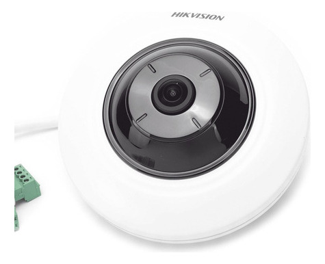 Camara Ip Mini Fisheye 5mp Hikvision 8 Mts De Noche Interior Color Blanco