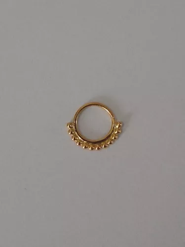 Piercing Nariz Folheado a Ouro 18k Septo Indiano - Elshadai Jóias