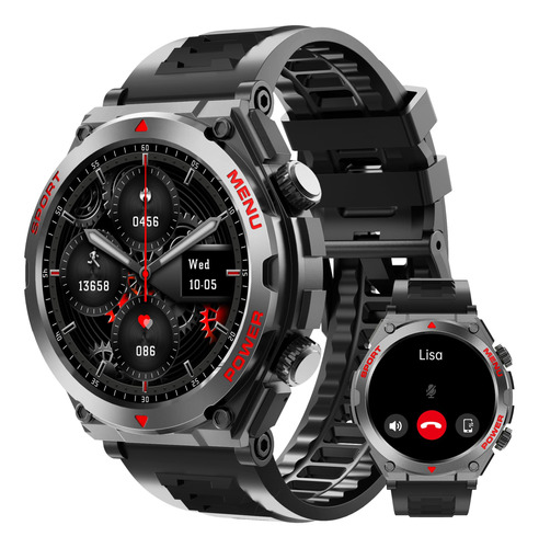 Reloj Inteligente Bvlrksc Para Hombre Color Negro