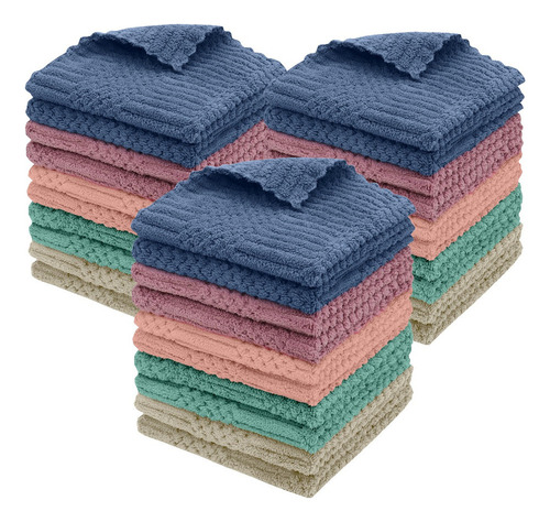 Lj 30 * 30 Toallas Cuadradas De Terciopelo De Coral 30pcs