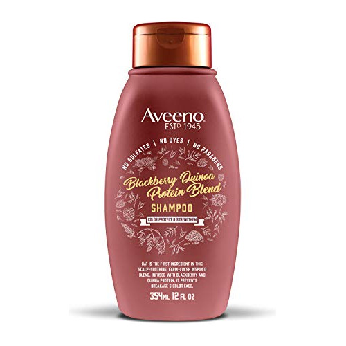 Champú Aveeno Protect And Y Blackberry Y Quinoa Color, 12 Oz