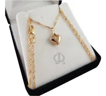 Comprar Cadena Singapur Y Corazon 2,8grs Oro 18k 50cm Garantia Jr