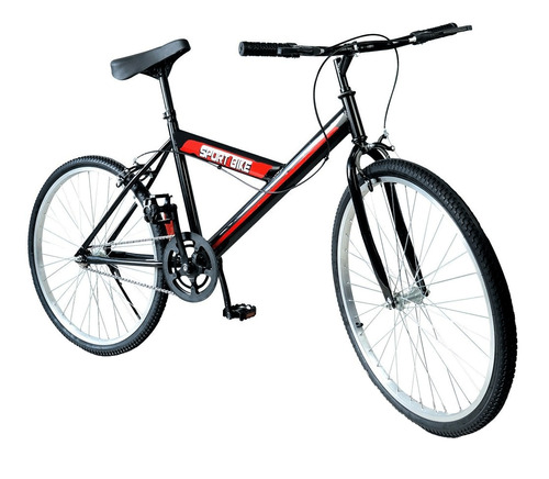 Bicicleta urbana Sport Bike Top Cross R26 102cm 1v frenos de disco mecánico color negro/rojo