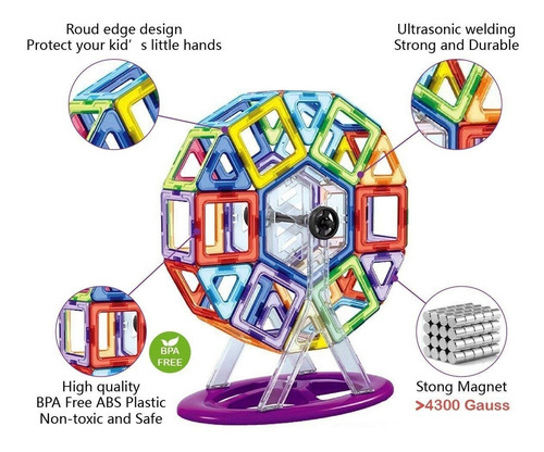 Bloques Magneticos De Construccion Juguetes Didacticos 3d