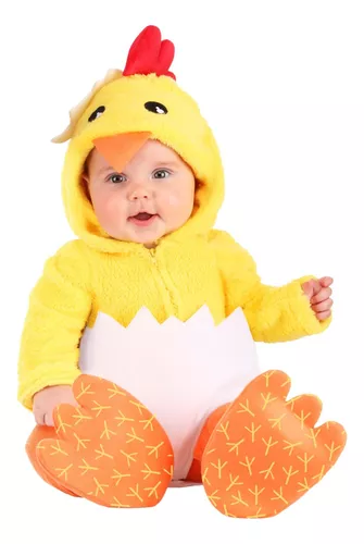 Disfraz de Pollito Amarillo de Peluche para Bebé