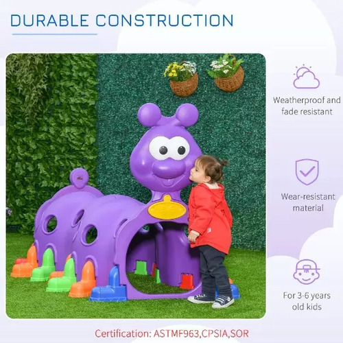 Tunel De Juego Gusano Infantil Niños Msi