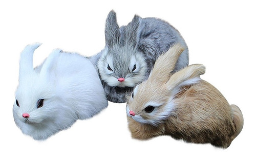 Conejos De Peluche Realistas De 15 Cm, Realista, Simulación