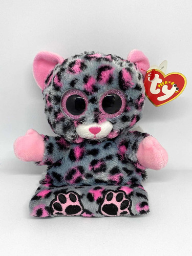 Peluche Ty Leopardo Trixi Porta Celular Peek-a-boos